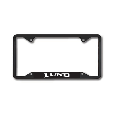 Black Lund License Plate Frame product image on white background
