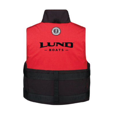 Red Life Jacket Front image on white background	