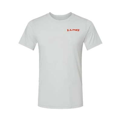 Lund Catching Fish Tee Front Image on white background