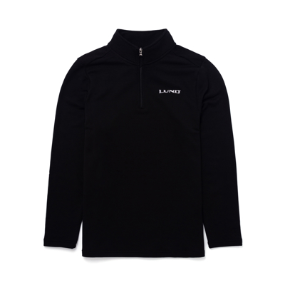 Logo Quarter Zip Front Product Image with white Lund logo on the left chest