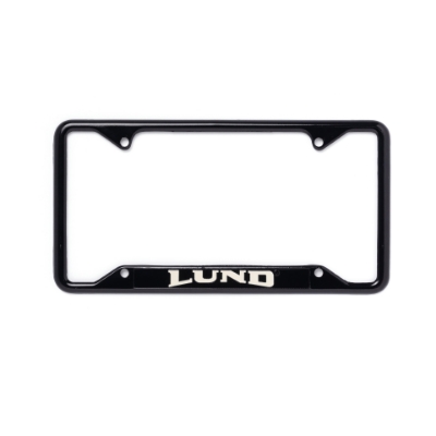 Black Lund License Plate Frame product image on white background