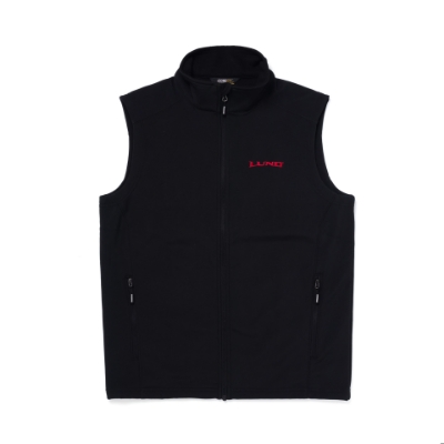 Lund Soft Shell Vest Front product Image with Red Lund Logo on the left chest