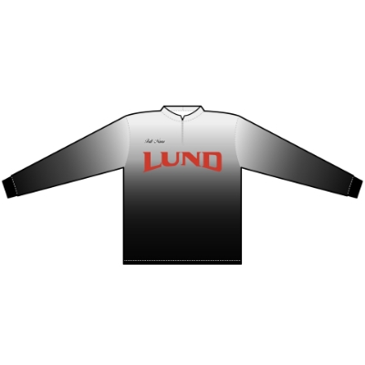 Men's Long Sleeve with red Lund logo on the front