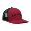 Right side view image of the Lund Trucker Cap with black Lund logo embroidered on the front