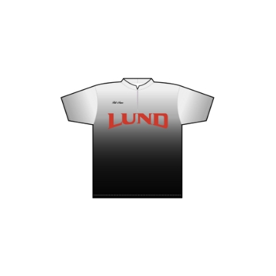 Image of the Men's Short Sleeve Jersey with red Lund logo on the front