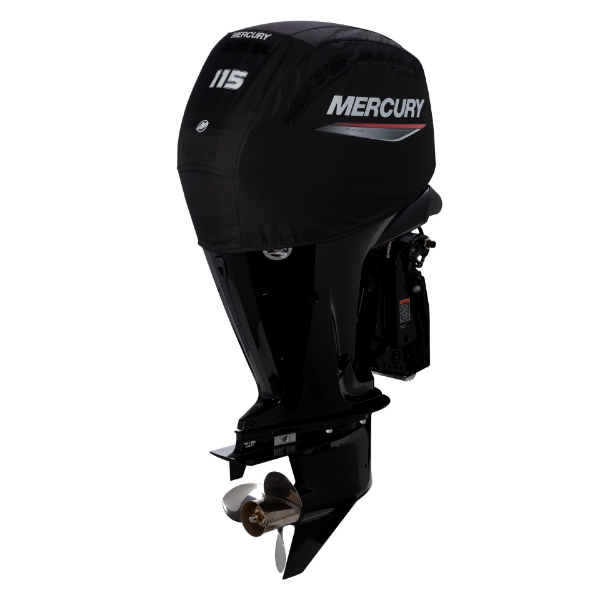 Image of the Black Mercury 115hp 2.1L Vented Splash Cover on white background