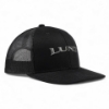 Right side view image of the Lund Trucker Cap with the Lund logo embroidered on the front