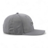 Right side view image of the Lund Casting Hat that has a rectangular patch with the "LUND" logo and the phrase "FOR A LIFETIME" underneath.