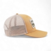 Right side view image of the Khaki Fishing Hat. The front of the hat has a rectangular patch with the word "LUND" and a graphic image of a fish