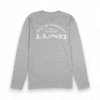 Image of the Grey Built by Fishermen Long Sleeve Tee with the "Built for Fishermen" tagline on the back
