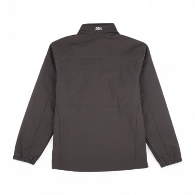 Dri Duck black softshell jacket with Storm Shield™ protection, zippered pockets, and adjustable cuffs