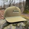 Lund Channel Hat perched on mossy stump
