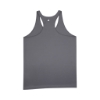 Black blank back of a women's performance tee