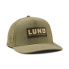 Lund Olive Expedition Hat from the angled front view
