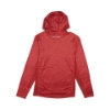 Back of red Lund performance hoodie
