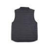 Blank back of black vest.
