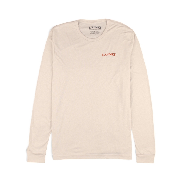 First Out Last In Long-Sleeve Shirt from front showing Lund logo on left chest