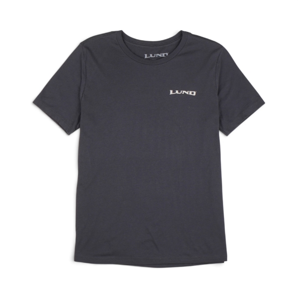 Front of Women's Fishing Tee showing Lund logo on left chest.