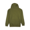 Olive green Lund Angler's Heritage Hoodie, back view, plain and unbranded