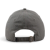 Gray Lund Lakeside Cap, back view showing adjustable strap closure