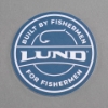 Photo of circular LUND BUILT BY FISHERMEN FOR FISHERMEN sticker